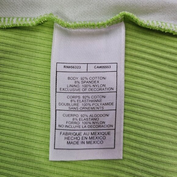 Nike Bright Green Ribbed Tank Top with Lining, Size S (4-6) - Picture 11 of 14